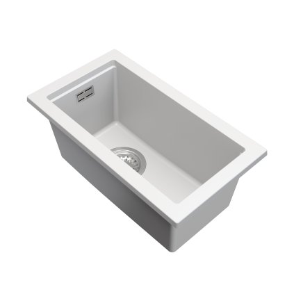 Gamma Decor 2850, chiuvetă granit cu 1 compartiment 280x500x207 mm, alb, GMA-ZLE000160