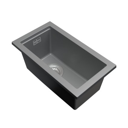 Gamma Decor 2850, chiuvetă granit cu 1 compartiment 280x500x207 mm, gri, GMA-ZLE000162