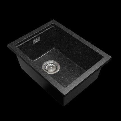 Gamma Decor 3850, chiuvetă granit cu 1 compartiment 380x500x207 mm, negru cu patate, GMA-ZLE000167