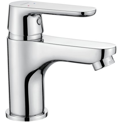 Kuchinox Dima, robinet pentru chiuvetă cu dop de scurgere ClickClack h-132, crom, LAV-BQD_022D