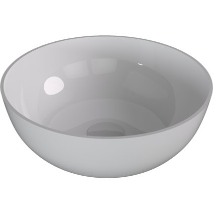 Polysan, lavoar pe blat BANERA ROUND, marmură turnată, Ø 39 cm, alb, 14337