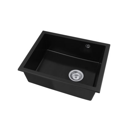 Gamma Decor 5040, chiuvetă granit cu 1 compartiment 560x460x180 mm, negru, GMA-ZLE000001