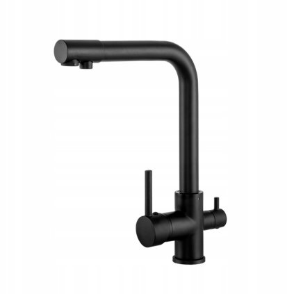 Baterie Gamma Side, chiuvetă înaltă cu racord la filtrul de apă h-330, negru mat, GMA-BSEF-BK