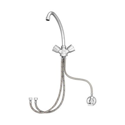 Mereo, Baterie pentru chiuvetă, pentru presiune scăzută. încălzitoare, cromate, MER-CBS201016M