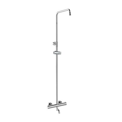 Mereo, Baterie termostatică de perete pentru baie cu set de duș fără acc. (placă, duș, furtun), MER-CB60101TS1