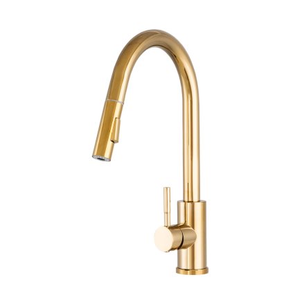 Gamma Taru Slim, baterie de chiuvetă înaltă h-400, auriu strălucitor, GMA-BTS-GD