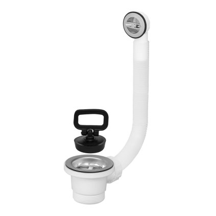 Gamma, sita de scurgere pentru chiuveta cu preaplin rotund, 1S70CHzPo