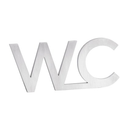 Sapho, semn „Toaletă”, 80x35x2mm, oțel inoxidabil mat, XP129