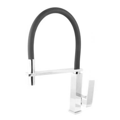 Gamma Luk, baterie de bucătărie înaltă cu braț elastic, crom, GMA-BLK-CH