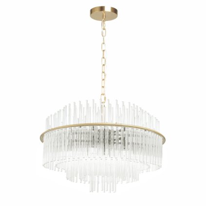 Toollight, lampă cu pandantiv din cristal 8xE14 APP1654-8CP, auriu strălucitor, OSW-01597