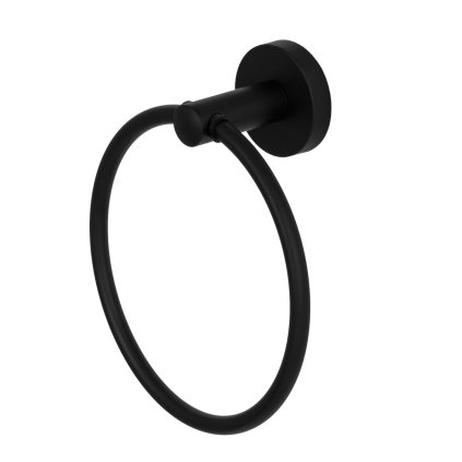 Gamma Roy, suport rotund pentru prosoape 15 cm, negru mat, GMA-UR-ROY-BK
