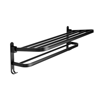 Gamma, suport pentru prosoape 59 cm, negru mat, GMA-UWS-BK