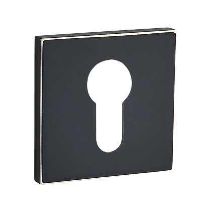 Kuchinox, rozetă mâner cu orificiu pentru inserția cilindrului, negru-auriu, LAV-LK6_702A