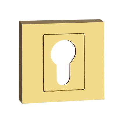 Kuchinox, rozeta cu maner cu gaura pentru insertul cilindrului, auriu lucios, LAV-LK5_G02A