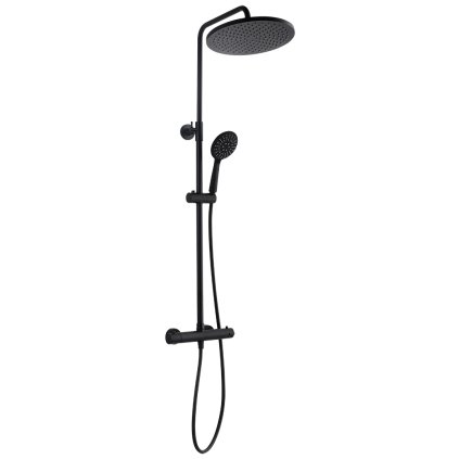 Kuchinox Boro, set de dus cu baterie termostatica, negru mat, LAV-PKB_70TD