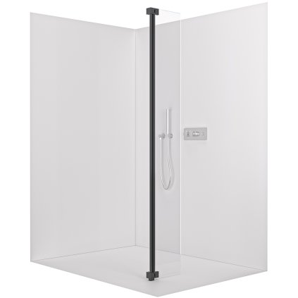 565057 cerano pridavny panel k sprchovej zastene onyx cierna matna transparentne sklo 30x200 cm cer cer 537352