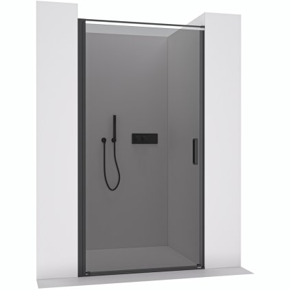 564871 cerano sprchove kridlove dvere porte l p 8 mm cierna matna grafitove sklo 100x195 cm cer cer 8050bd7247