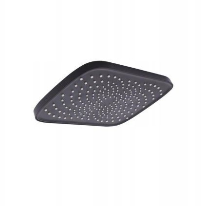 Erga Sami, cap de duș cu efect de ploaie 30x20 cm, negru mat, ERG-YKA-BP.SAMI-XL-BLK