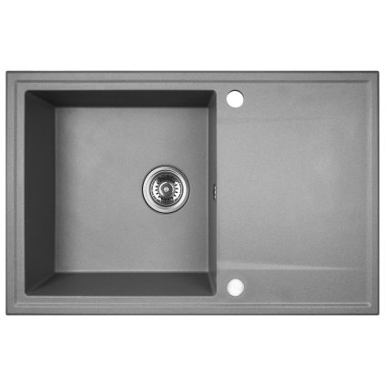 Kuchinox Hunter, chiuvetă din granit cu 1 compartiment 670x440x180mm, gri, LAV-SBU_511T