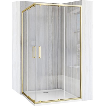 563446 rea city sprchovaci kut s posuvnymi dverami 100x80cm biela sprchova vanicka savoy zlaty matny profil kpl k74501