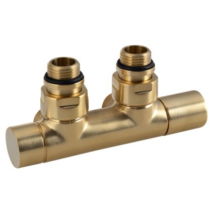 Sapho, set de conexiune termostatica TWIN pentru racord central, auriu mat, CP401SGM