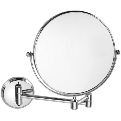 Sapho, oglindă cosmetică suspendată X-ROUND E, diametru 200 mm, față-verso, crom, XR010