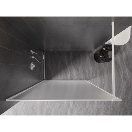 565936 7 mexen kioto f sprchova zastena s ramom 80 x 202 cm 8 mm sklo namraza biely profil 800 080 104 20 30