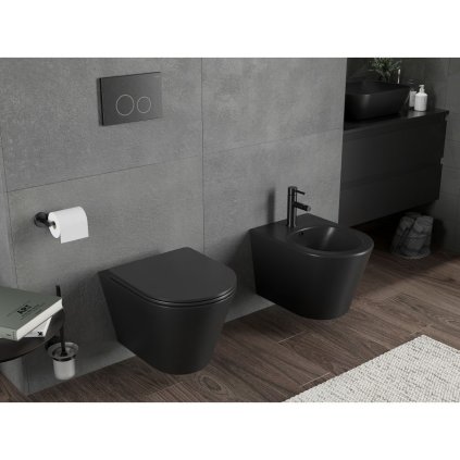 571729 7 mexen rico zavesna wc misa 490x360x370 mm rimless tornado wc sedadlo z duroplastu cierna matna 30721085t