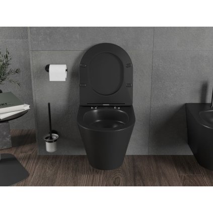 571729 7 mexen rico zavesna wc misa 490x360x370 mm rimless tornado wc sedadlo z duroplastu cierna matna 30721085t