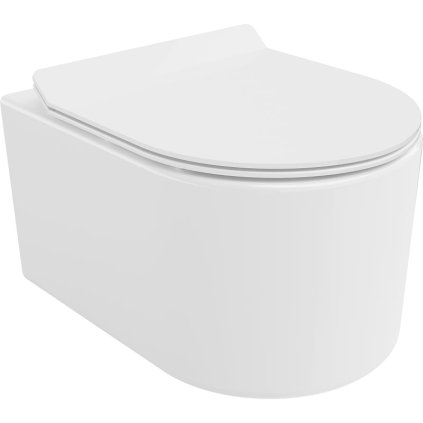 Mexen Sofia, vas WC suspendat 490x360x355 mm, Rimless Tornado + scaun WC duroplast, alb lucios, 30540100T