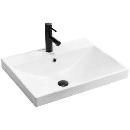 Rea Daisy, chiuveta ceramica blat 61x48 cm, alb, REA-U0875