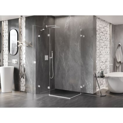 575137 17 mexen lunar duo vyklopny sprchovy kut 100 x 75 cm 8mm cire sklo biely profil 834 100l 075p 20 00