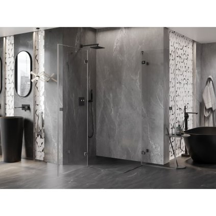 577780 mexen lunar duo vyklopny sprchovy kut 115 x 80 cm 8mm cire sklo grafitovy profil 834 115l 080p 95 00