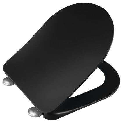 CRAVIT, scaun toaleta PAULA, SLIM, Soft Close, negru mat, KC0903.01.2100E