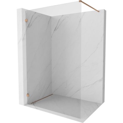 Mexen Lunar duș perete stânga 120 x 200 cm, sticlă transparentă 8 mm, cupru mat, 830-120-000-65-00-L