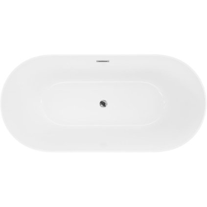 588331 mexen luna slim volne stojaca vana 170 x 75 cm biela chromovy prepad 52041707500 01