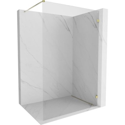 Paravan de duș Mexen Lunar dreapta 60 x 200 cm, sticlă transparentă de 8 mm, auriu strălucitor, 830-060-000-50-00-P