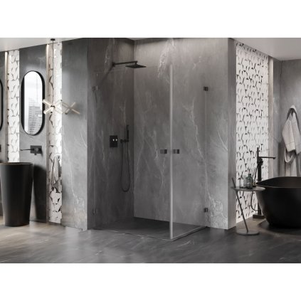 585778 mexen lunar b duo vyklopny sprchovy kut 100 x 85 cm cire sklo bruseny grafit 832 100l 085p 66 00
