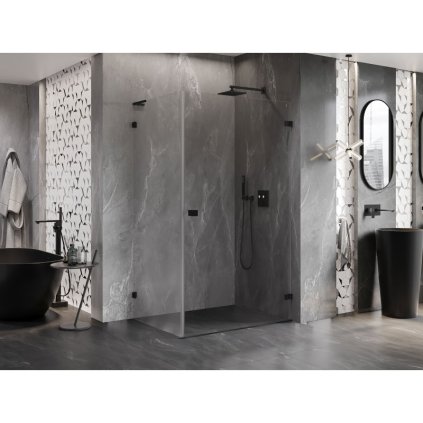 586993 20 mexen lunar b l pravy vyklopny sprchovy kut 85 x 80 cm cire sklo cierna matna 832l 085 080 66 00 p