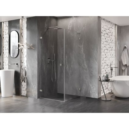 586525 mexen lunar b l sklapaci sprchovy kut lavy 70 x 70 cm cire sklo brusena ocel 832l 070 070 97 00 l