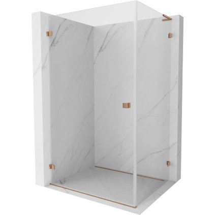 586357 21 mexen lunar b l sklapaci sprchovy kut lavy 85 x 80 cm cire sklo medena matna 832l 085 080 65 00 l