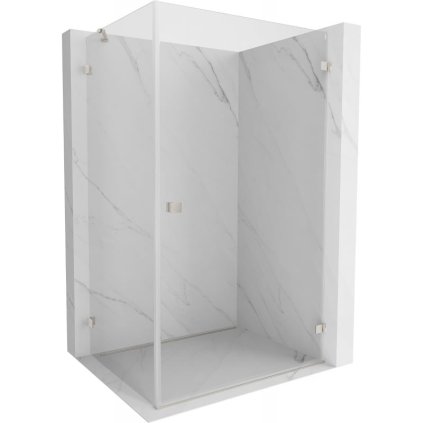 Mexen Lunar-B cabină de duș cu balamale pe partea dreaptă 100 x 80 cm, sticlă transparentă, oțel periat, 832-100-080-97-00-P