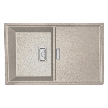 Laveo Tonga, chiuveta granit cu 1 compartiment 800x500x190 mm, bej, LAV-SPT_411Y