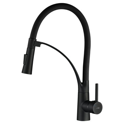 Kuchinox Olor, baterie chiuveta inalta cu brat elastic, negru mat, LAV-BKR_B78D