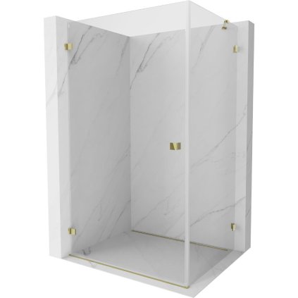580795 13 mexen lunar b vyklopny sprchovy kut lavy 100 x 90 cm 8mm cire sklo zlaty profil 832 100 090 50 00 l