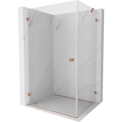 580963 1 mexen lunar b vyklopny sprchovy kut lavy 90 x 80 cm 8mm cire sklo profil medena matna 832 090 080 65 00 l