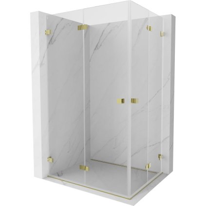 581956 15 mexen lunar f duo skladaci sprchovy kut 100 x 85 cm 8mm cire sklo zlaty profil 836 100l 085p 50 00