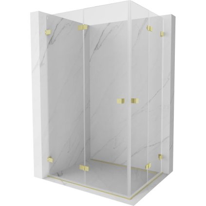 582025 15 mexen lunar f duo skladaci sprchovy kut 100 x 90 cm 8mm cire sklo zlaty matny profil 836 100l 090p 55 00