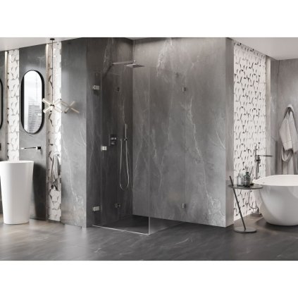 582874 mexen lunar f skladaci sprchovy kut lavy 100 x 90 cm 8mm cire sklo ocelovy profil 836 100 090 97 00 l