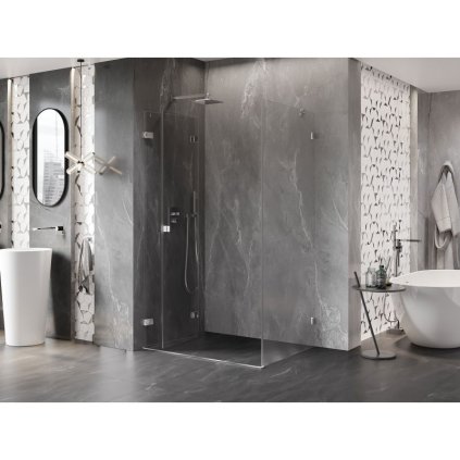 570316 mexen lunar f skladaci sprchovy kut lavy 95 x 90 cm 8mm cire sklo chromovy profil 836 095 090 01 00 l